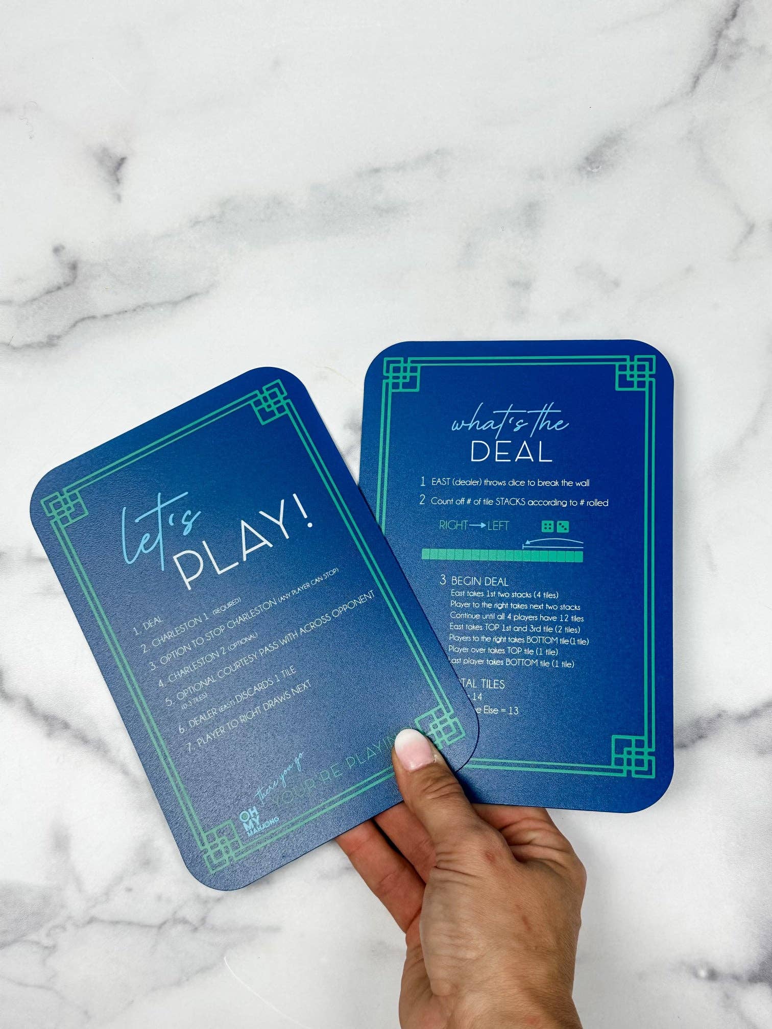 Blue Mahjong Tile Shufflers