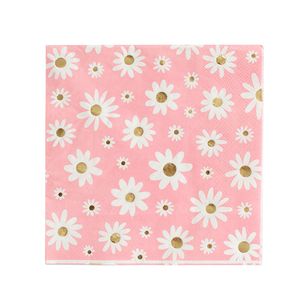 Large Napkins: Peace & Love Daisy