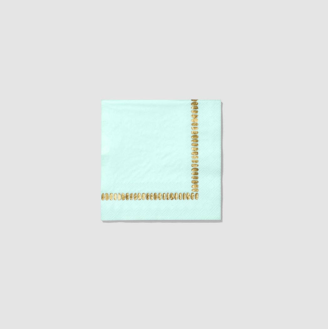 Cocktail Napkins: Mint Brushstroke