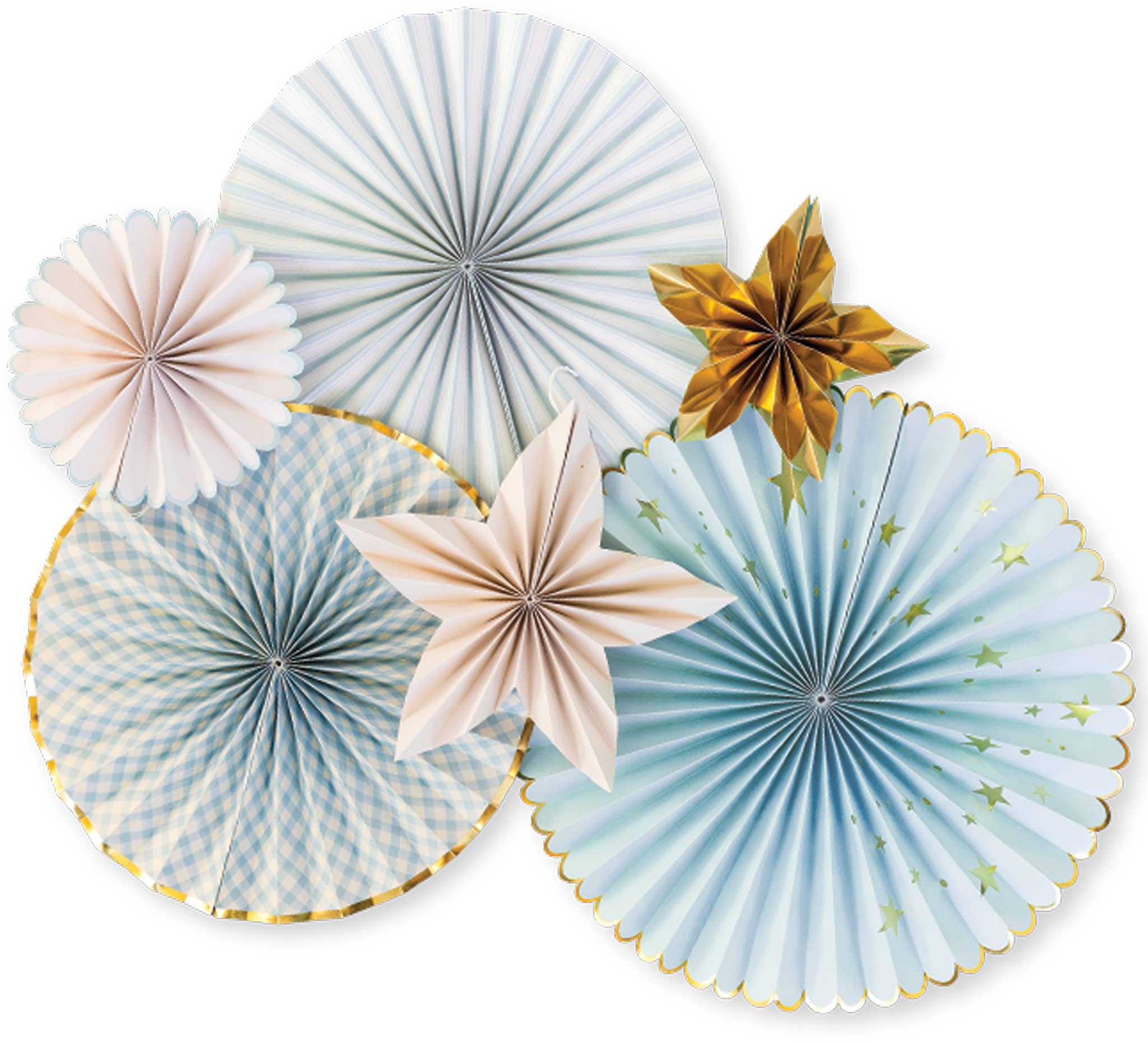 Paper Fans: Baby Blue