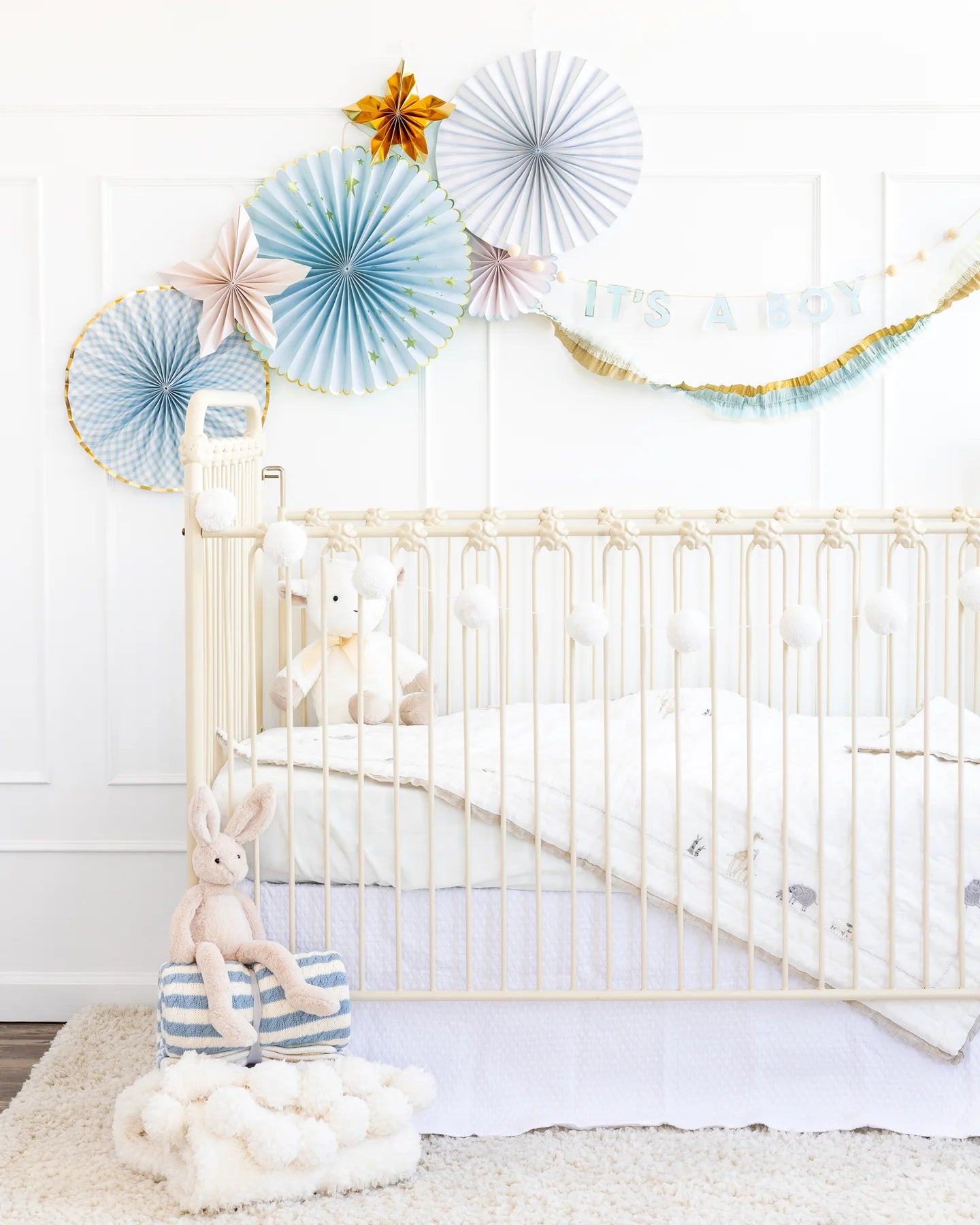 Paper Fans: Baby Blue