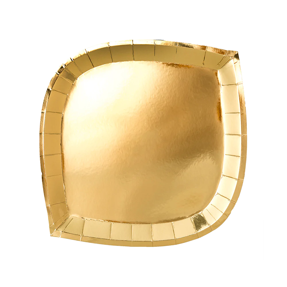 Posh Dessert Plates: Gold to Go