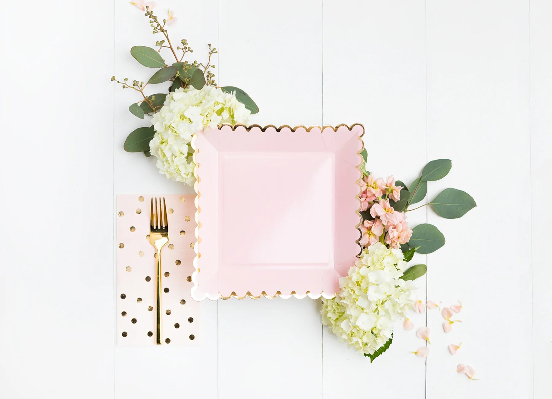 Blush and Gold Dot Guest Towel Napkins
