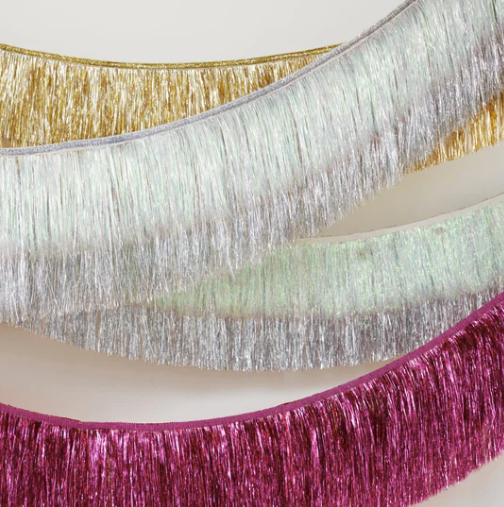 Red & Pink Tinsel Fringe Garland