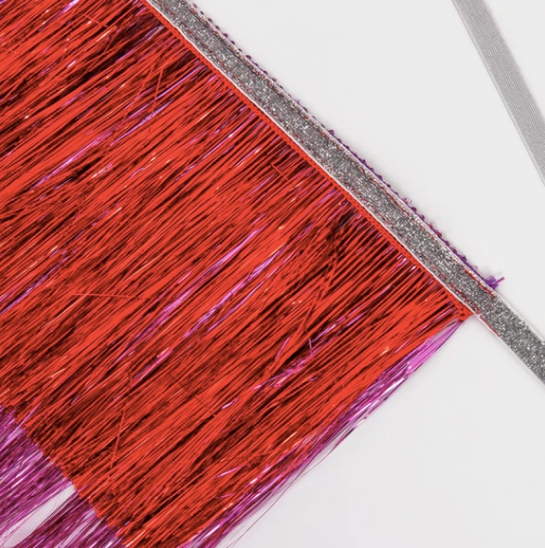 Red & Pink Tinsel Fringe Garland