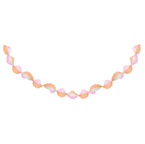 Stitched Streamer: Peach & Pink