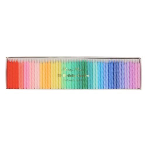 Rainbow Twisted Mini Candles