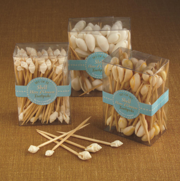 Seashell Hors D'Oeuvre Picks (Multiple Styles Available)