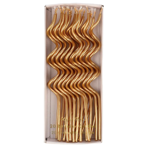 Gold Swirly Candles