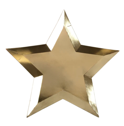 Shaped Plates: Gold Foil Star