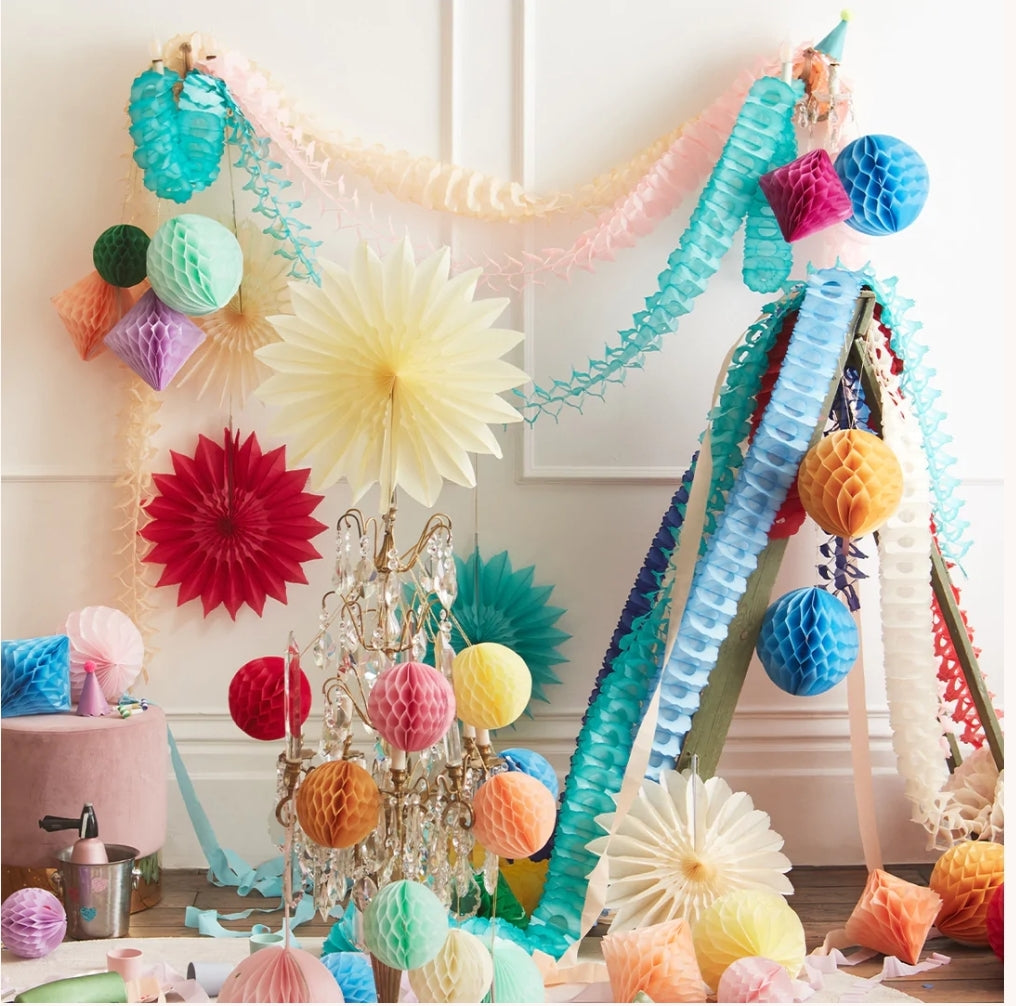 Honeycomb Garlands: Blue