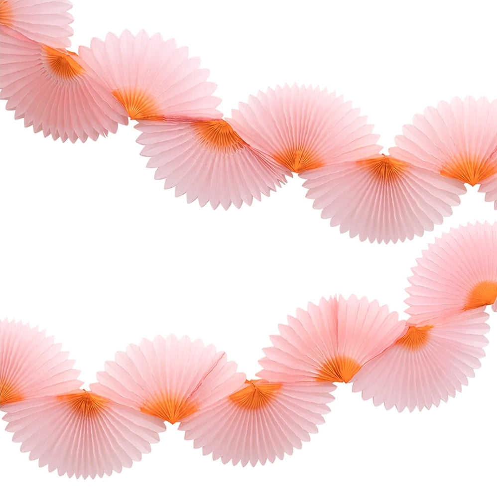 Honeycomb Fan Garland: Pink