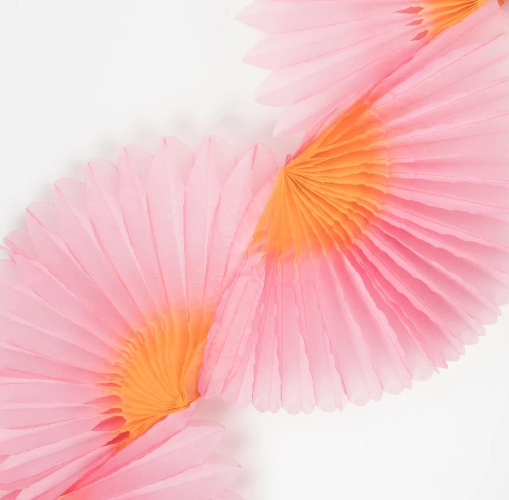 Honeycomb Fan Garland: Pink