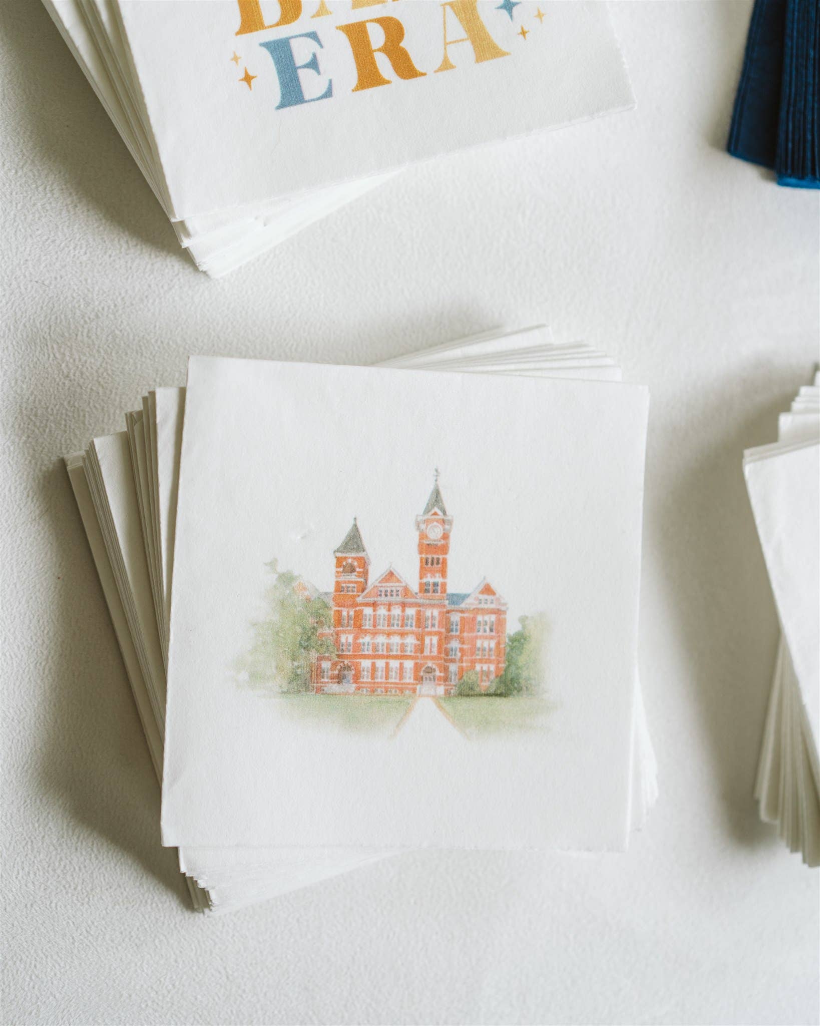 Samford Hall Watercolor Cocktail Napkins