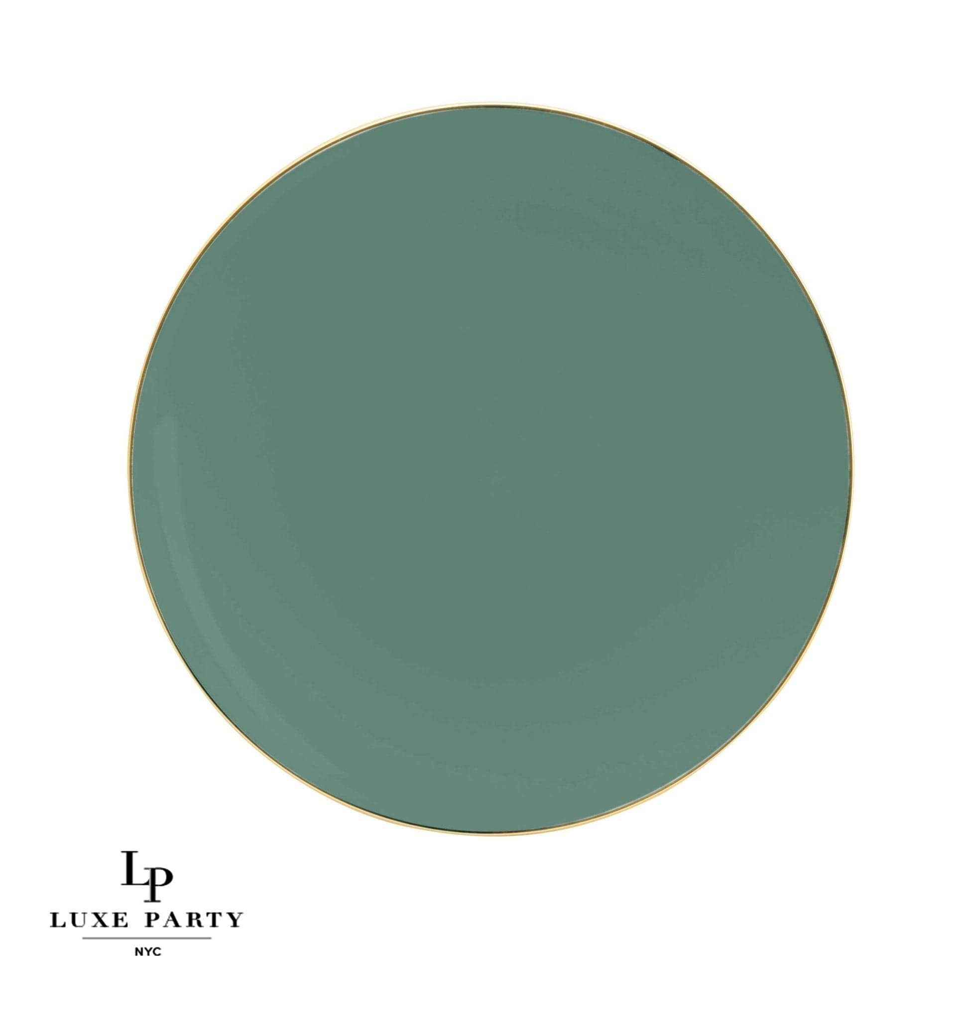 Plastic Side Plates: Sage Green • Gold