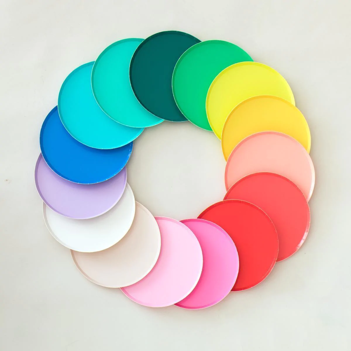 Large Low Rim Plates: Chartreuse