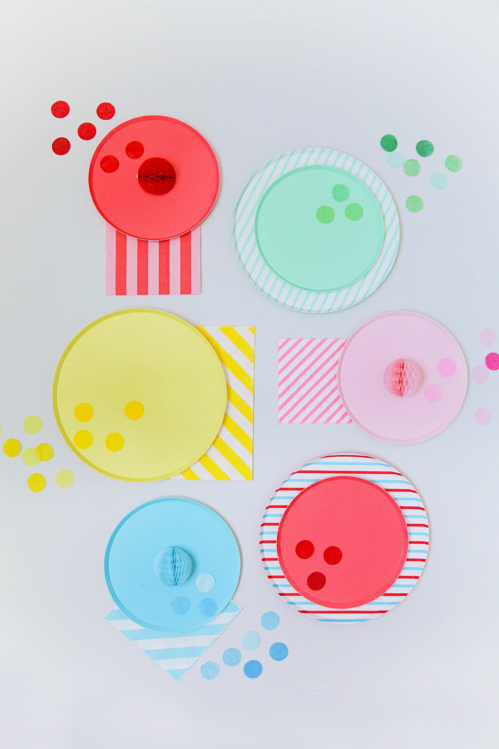 Large Low Rim Plates: Chartreuse