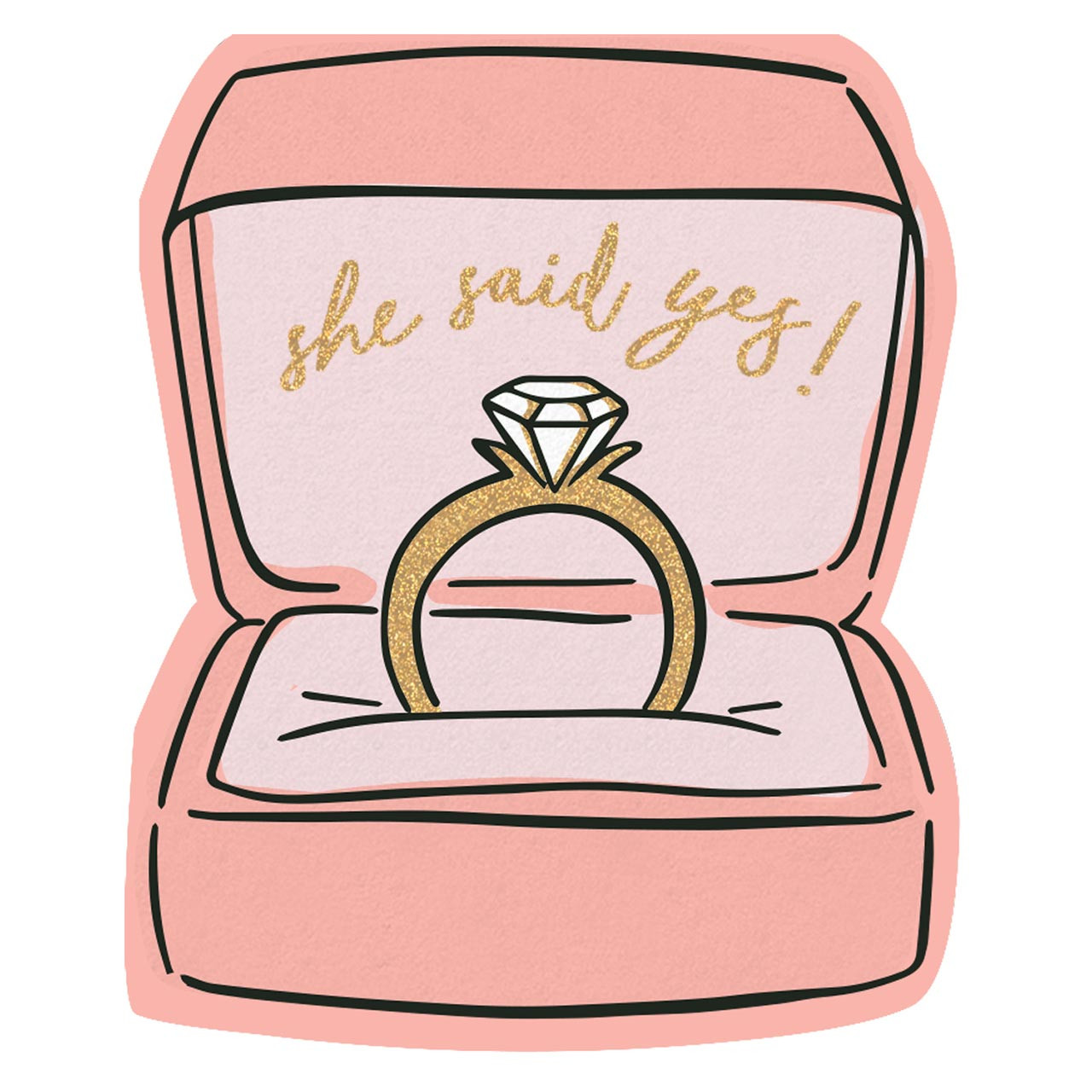Shaped Napkins: She Said Yes!
