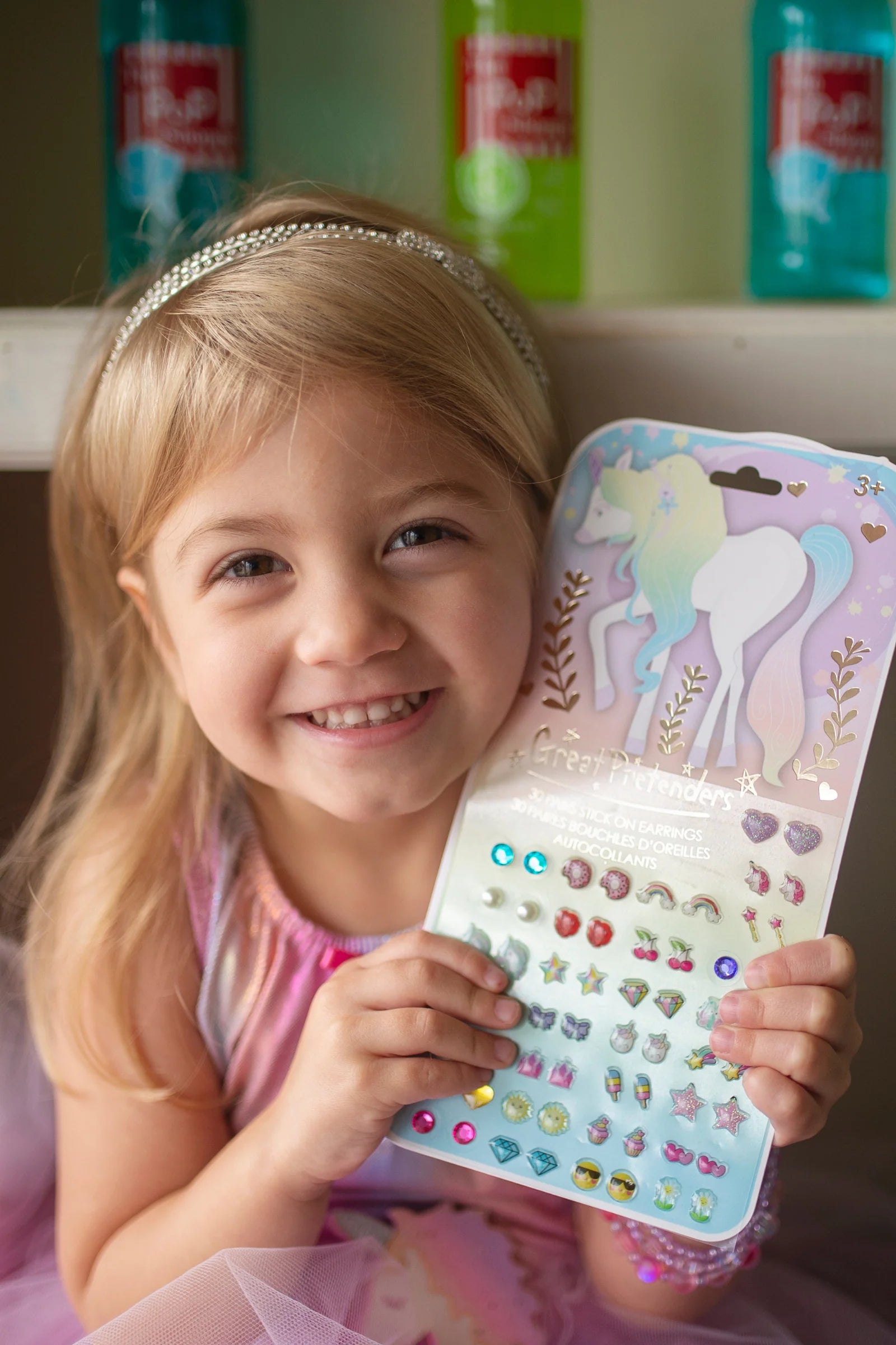 Sticker Earrings: Whimsical Unicorn